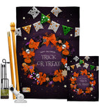 Trick Or Treat Wreath - Halloween Fall Vertical Impressions Decorative Flags HG192140 Made In USA