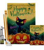 Cute Black Cat - Halloween Fall Vertical Impressions Decorative Flags HG192668 Made In USA