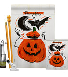 Pumpkins Night - Halloween Fall Vertical Impressions Decorative Flags HG192676 Made In USA