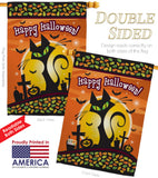 Halloween Black Cat - Halloween Fall Vertical Impressions Decorative Flags HG112050 Made In USA