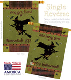 Witching You - Halloween Fall Vertical Impressions Decorative Flags HG112053 Made In USA