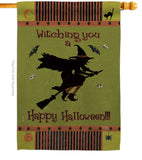 Witching You - Halloween Fall Vertical Impressions Decorative Flags HG112053 Made In USA