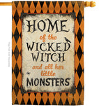 Wicked Home - Halloween Fall Vertical Impressions Decorative Flags HG112059 Made In USA