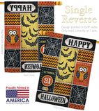 Halloween Happy - Halloween Fall Vertical Impressions Decorative Flags HG112060 Made In USA