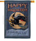 A Spooky Night To All - Halloween Fall Vertical Impressions Decorative Flags HG112063 Made In USA