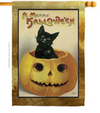 Merry Halloween - Halloween Fall Vertical Impressions Decorative Flags HG112065 Made In USA