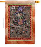 Spider Holding Pumpkin - Halloween Fall Vertical Impressions Decorative Flags HG112066 Made In USA