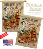 Neighbors Candy - Halloween Fall Vertical Impressions Decorative Flags HG112067 Made In USA