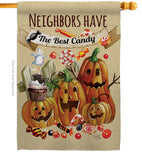 Neighbors Candy - Halloween Fall Vertical Impressions Decorative Flags HG112067 Made In USA