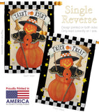 Jack-O-Lantern Witch - Halloween Fall Vertical Impressions Decorative Flags HG112070 Made In USA