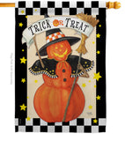 Jack-O-Lantern Witch - Halloween Fall Vertical Impressions Decorative Flags HG112070 Made In USA