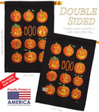 Pumpkins Boo - Halloween Fall Vertical Impressions Decorative Flags HG112071 Made In USA