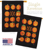 Pumpkins Boo - Halloween Fall Vertical Impressions Decorative Flags HG112071 Made In USA