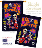 Dia de Muertos Couple - Halloween Fall Vertical Impressions Decorative Flags HG112077 Made In USA