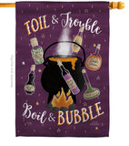 Toil And Trouble - Halloween Fall Vertical Impressions Decorative Flags HG112080 Made In USA