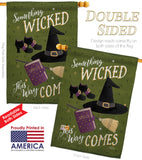 Something Wicked - Halloween Fall Vertical Impressions Decorative Flags HG112082 Made In USA