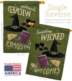 Something Wicked - Halloween Fall Vertical Impressions Decorative Flags HG112082 Made In USA