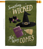 Something Wicked - Halloween Fall Vertical Impressions Decorative Flags HG112082 Made In USA