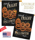 Fright on Halloween Night - Halloween Fall Vertical Impressions Decorative Flags HG112083 Made In USA