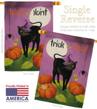 Halloween Cat - Halloween Fall Vertical Impressions Decorative Flags HG112095 Made In USA