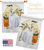 Ghost Cat - Halloween Fall Vertical Impressions Decorative Flags HG112097 Made In USA