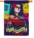 La Calavera Catrina - Halloween Fall Vertical Impressions Decorative Flags HG112102 Made In USA