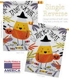 Candy Corn - Halloween Fall Vertical Impressions Decorative Flags HG112103 Made In USA