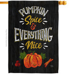 Pumpkin Spice Nice - Halloween Fall Vertical Impressions Decorative Flags HG112104 Made In USA