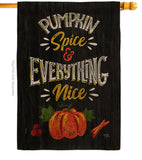 Pumpkin Spice Nice - Halloween Fall Vertical Impressions Decorative Flags HG112104 Made In USA