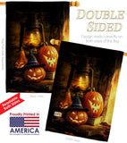 Lantern Pumpkins - Halloween Fall Vertical Impressions Decorative Flags HG112105 Made In USA