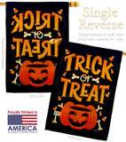 Happy Pumpkin - Halloween Fall Vertical Impressions Decorative Flags HG112106 Made In USA