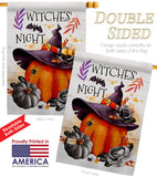 Witches Night - Halloween Fall Vertical Impressions Decorative Flags HG112117 Made In USA