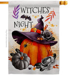 Witches Night - Halloween Fall Vertical Impressions Decorative Flags HG112117 Made In USA