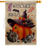 Witches Night - Halloween Fall Vertical Impressions Decorative Flags HG112117 Made In USA