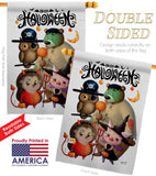 Halloween Friends - Halloween Fall Horizontal Impressions Decorative Flags HG130413 Made In USA