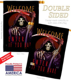 Enter If You Dare - Halloween Fall Vertical Impressions Decorative Flags HG137068 Made In USA