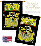 Dia de Muertos Skull - Halloween Fall Vertical Impressions Decorative Flags HG137070 Made In USA