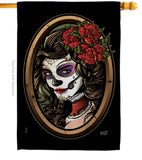 La Calavera Catrina - Halloween Fall Vertical Impressions Decorative Flags HG137086 Made In USA