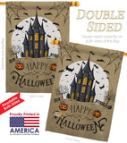 Halloween Castle - Halloween Fall Vertical Impressions Decorative Flags HG137126 Made In USA