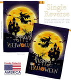 Witchy Halloween - Halloween Fall Vertical Impressions Decorative Flags HG137226 Made In USA
