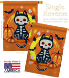 Halloween Black Cat - Halloween Fall Vertical Impressions Decorative Flags HG137265 Made In USA