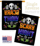 Scary Night - Halloween Fall Vertical Impressions Decorative Flags HG137296 Made In USA