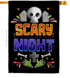 Scary Night - Halloween Fall Vertical Impressions Decorative Flags HG137296 Made In USA