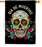 Dia De Muertos - Halloween Fall Vertical Impressions Decorative Flags HG137382 Made In USA