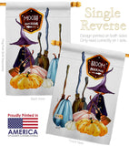 Broom Stop - Halloween Fall Vertical Impressions Decorative Flags HG137584 Made In USA