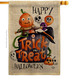 Trick Or Treat Day - Halloween Fall Vertical Impressions Decorative Flags HG190172 Made In USA