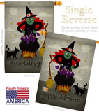 Casting Spells - Halloween Fall Horizontal Impressions Decorative Flags HG190173 Made In USA
