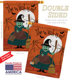 Witch is in! - Halloween Fall Vertical Impressions Decorative Flags HG191024 Made In USA