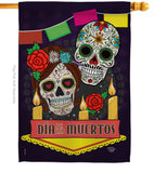 Dia de los Muertos - Halloween Fall Vertical Impressions Decorative Flags HG191029 Made In USA