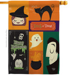 Halloween Trick or Treat - Halloween Fall Vertical Impressions Decorative Flags HG191030 Made In USA